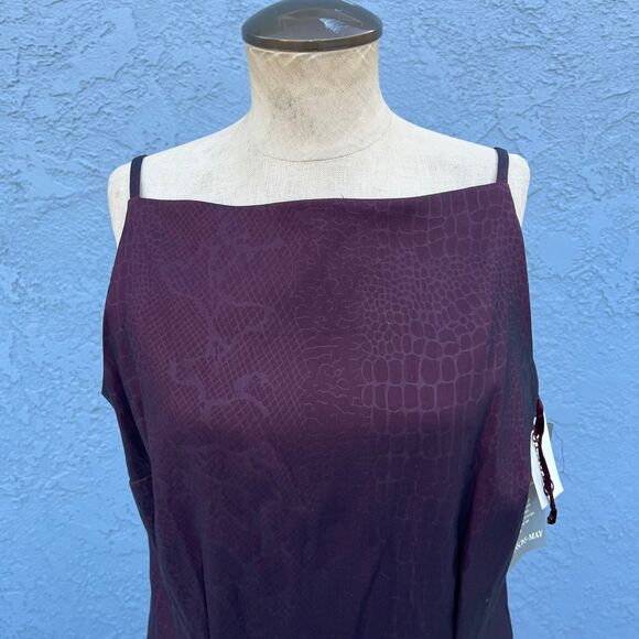 Goth Dress Square Neck in Size 12 NWT Dark red Animal print 90s Y2K Clothing - Picture 6 of 9